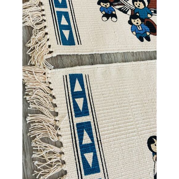 3 El Paso Saddleblanket Co STORYTELLER Fringed Southwestern Woven Placemats Lot - Picture 3 of 10